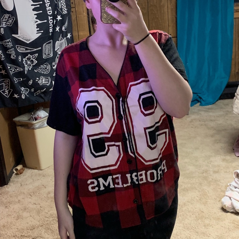 99 problems button up tee💋